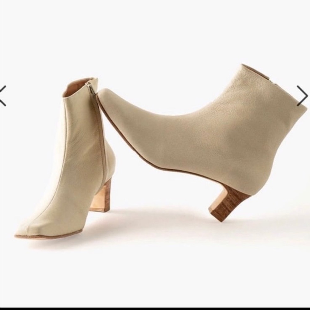Huma Blanco Bolena Leather Boots in Bone from Madewell and Anthropologie